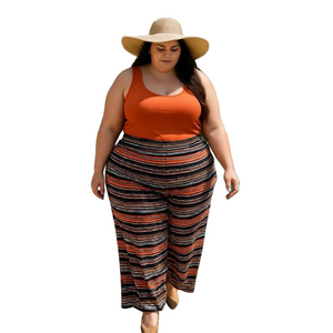SWAK Multi Colored Wide Leg Plus Size Palazzo Pant NWOT
